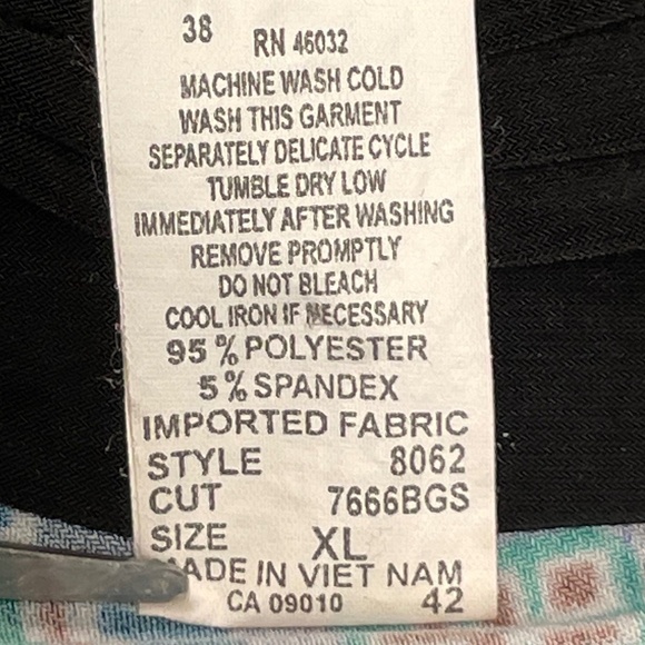 Women’s “N Touch XL Open Front Black/Blue Top - Picture 10 of 12